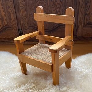 Wooden Kids Chair with Woven Seat